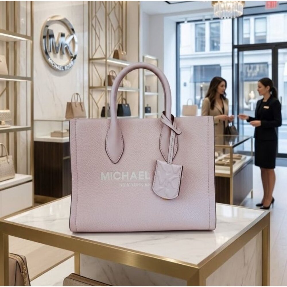 Michael Kors Mirella Small Shopping Tote Shoulder Crossbody Bag Pink 35S2G7ZC5L